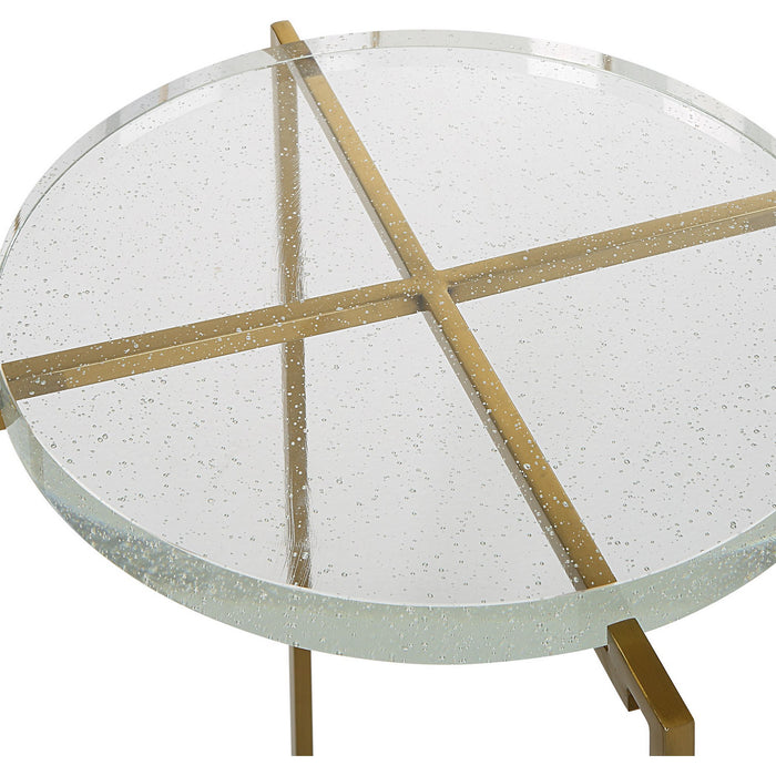 Uttermost 25226 Accent Table, Brushed Gold