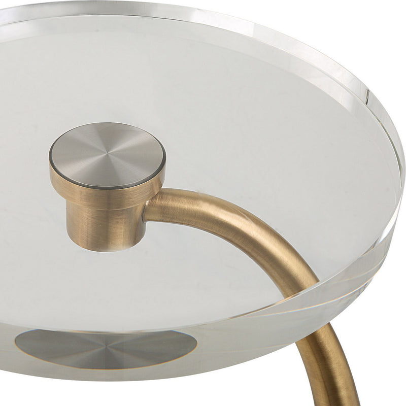 Uttermost 25227 Drink Table, Antique Brass