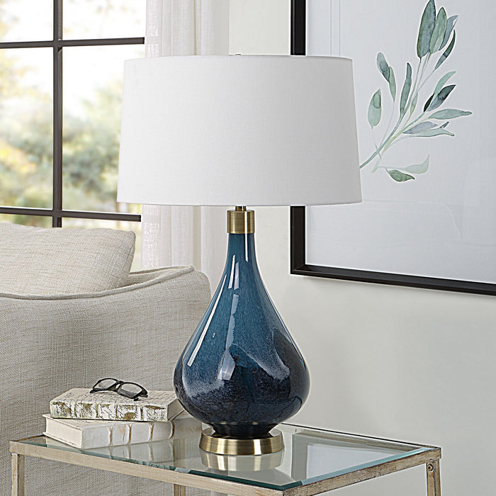 Uttermost 30098 One Light Table Lamp, Antique Brass