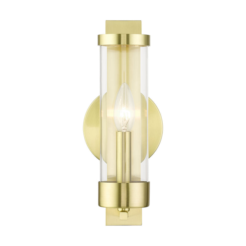 Livex Lighting 10141-12 One Light Wall Sconce, Satin Brass