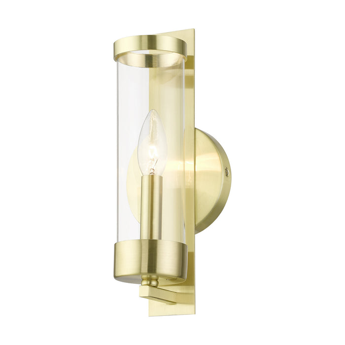 Livex Lighting 10141-12 One Light Wall Sconce, Satin Brass