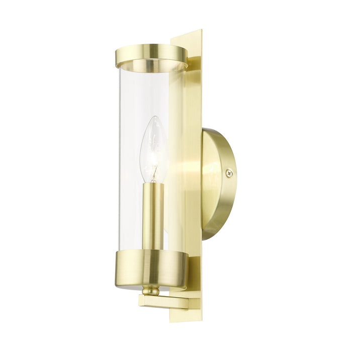 Livex Lighting 10141-12 One Light Wall Sconce, Satin Brass