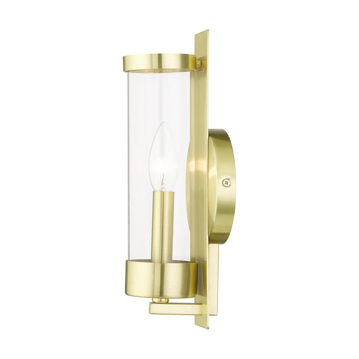 Livex Lighting 10141-12 One Light Wall Sconce, Satin Brass