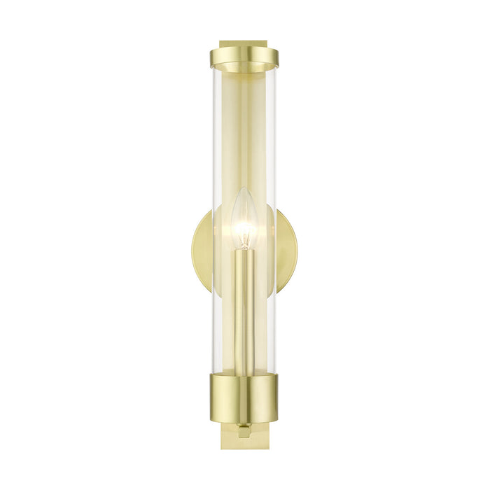 Livex Lighting 10142-12 One Light Wall Sconce, Satin Brass