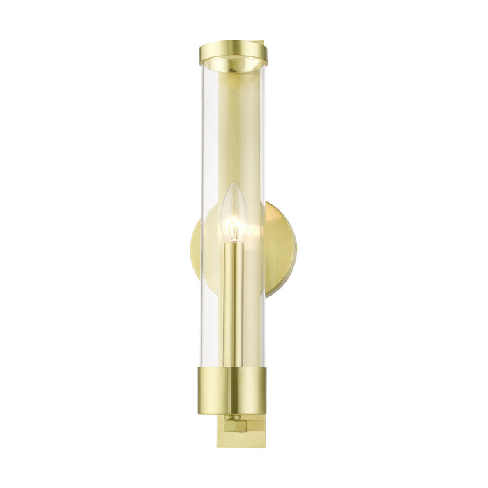 Livex Lighting 10142-12 One Light Wall Sconce, Satin Brass