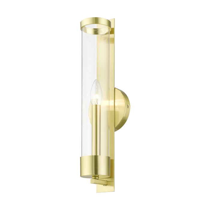 Livex Lighting 10142-12 One Light Wall Sconce, Satin Brass