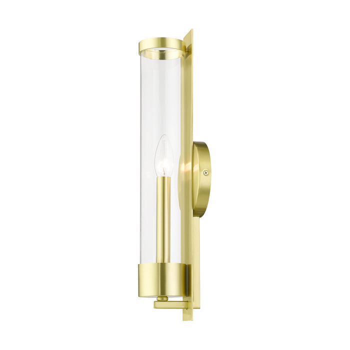 Livex Lighting 10142-12 One Light Wall Sconce, Satin Brass