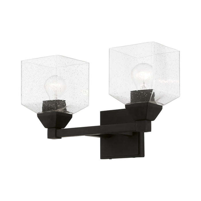 Livex Lighting 10382-04 Two Light Vanity Sconce, Black