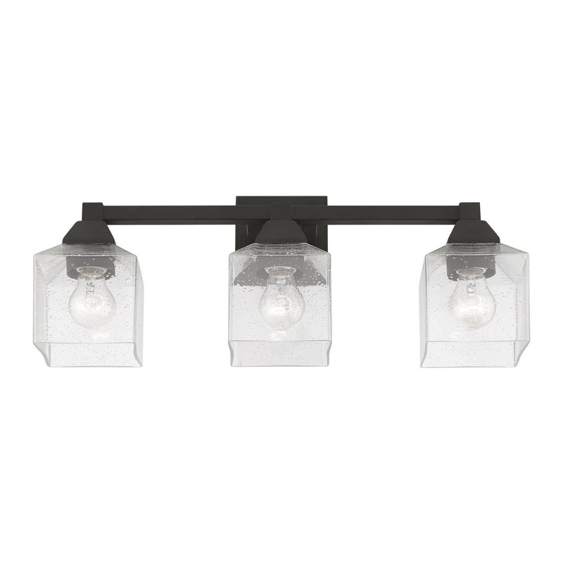 Livex Lighting 10383-04 Three Light Vanity Sconce, Black