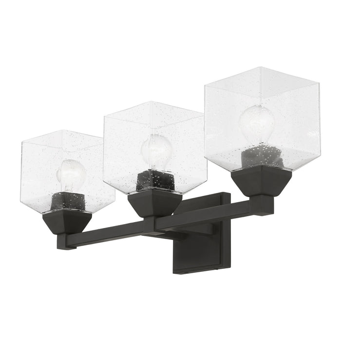 Livex Lighting 10383-04 Three Light Vanity Sconce, Black
