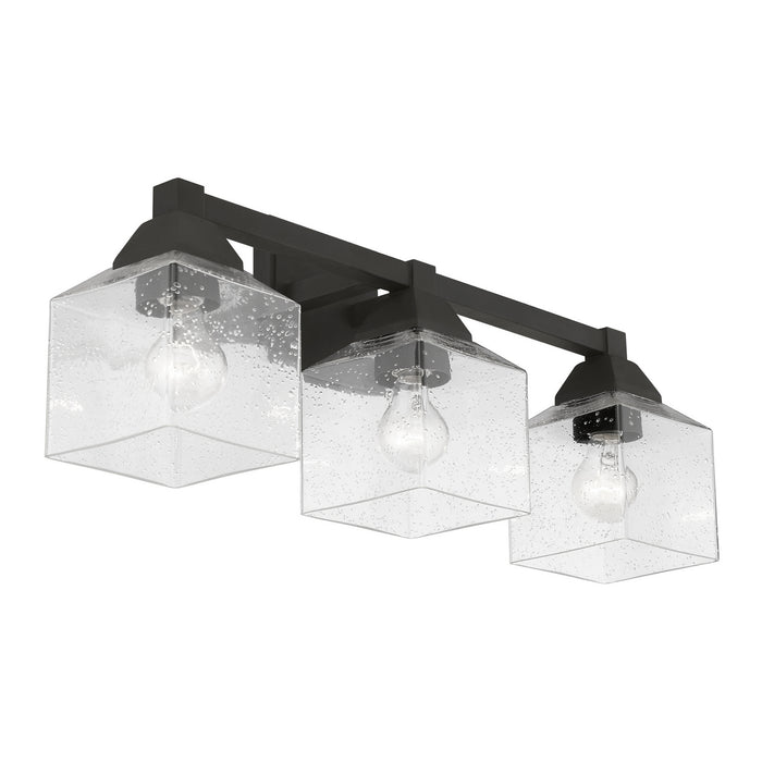 Livex Lighting 10383-04 Three Light Vanity Sconce, Black