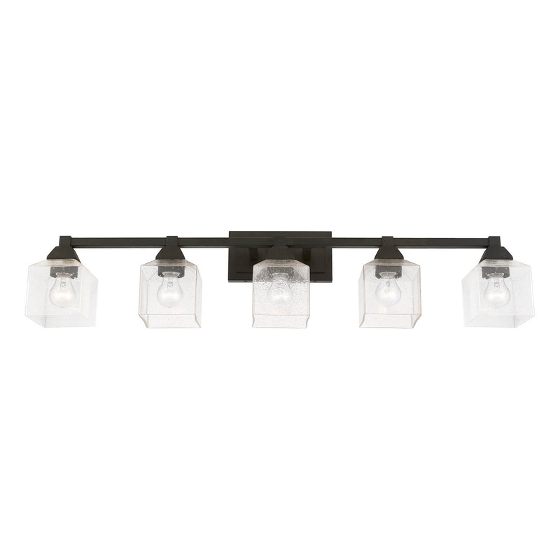 Livex Lighting 10385-04 Five Light Vanity Sconce, Black