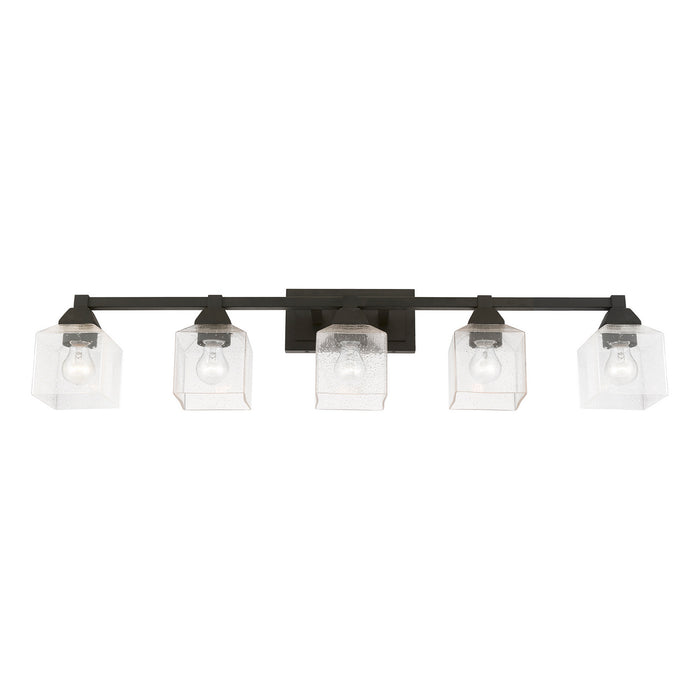 Livex Lighting 10385-04 Five Light Vanity Sconce, Black