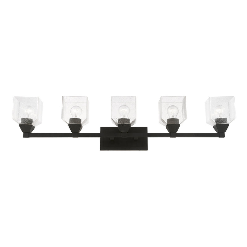 Livex Lighting 10385-04 Five Light Vanity Sconce, Black