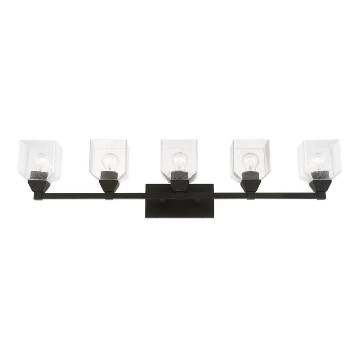 Livex Lighting 10385-04 Five Light Vanity Sconce, Black