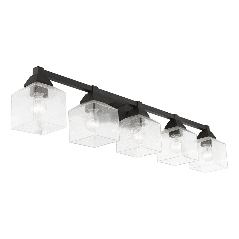 Livex Lighting 10385-04 Five Light Vanity Sconce, Black