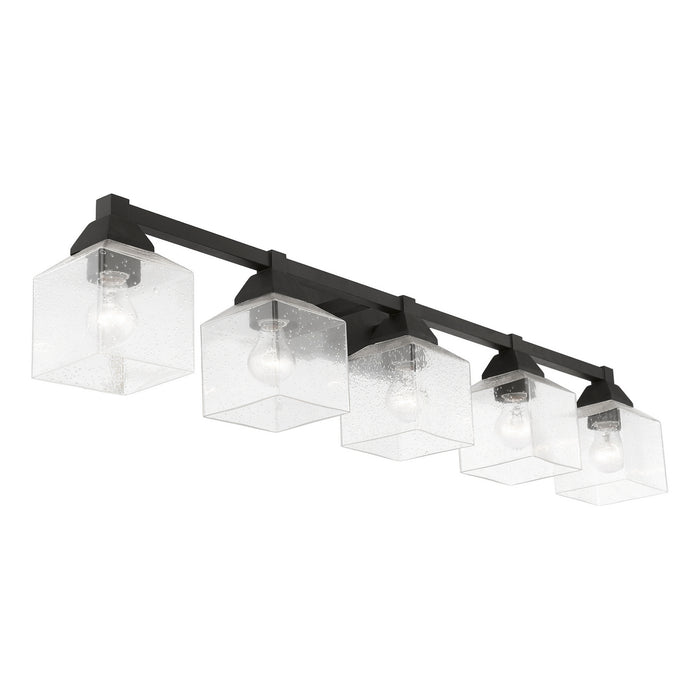 Livex Lighting 10385-04 Five Light Vanity Sconce, Black