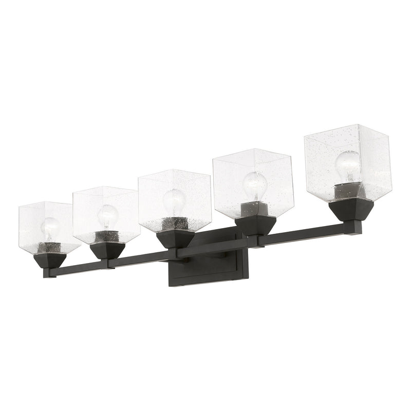 Livex Lighting 10385-04 Five Light Vanity Sconce, Black