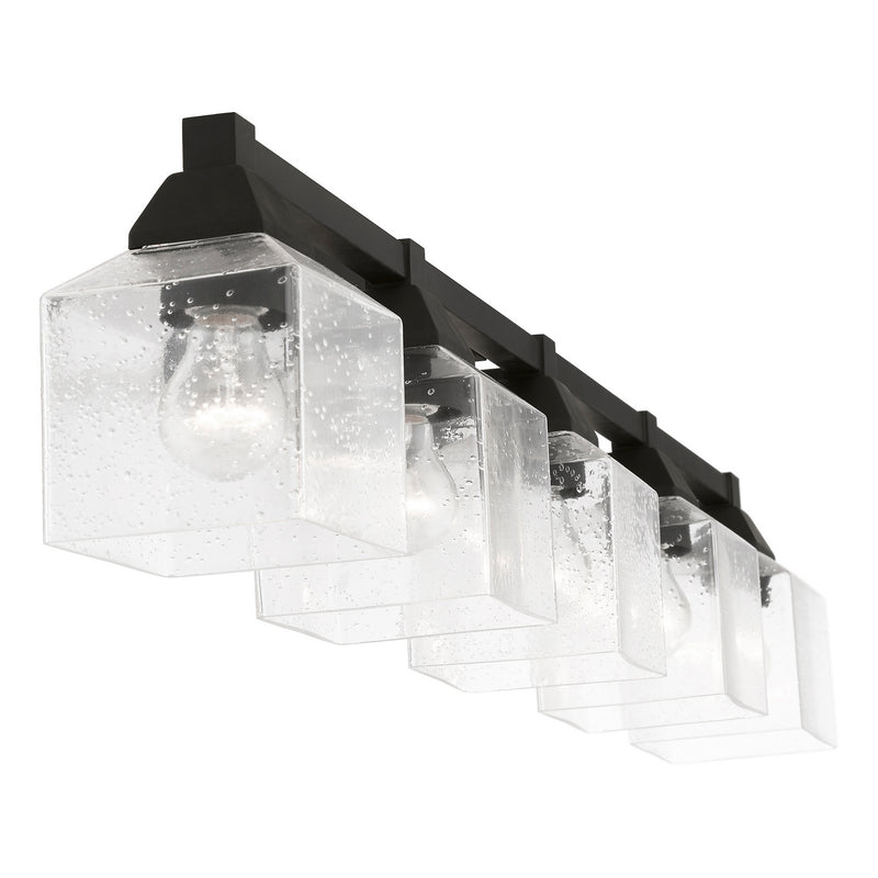Livex Lighting 10385-04 Five Light Vanity Sconce, Black