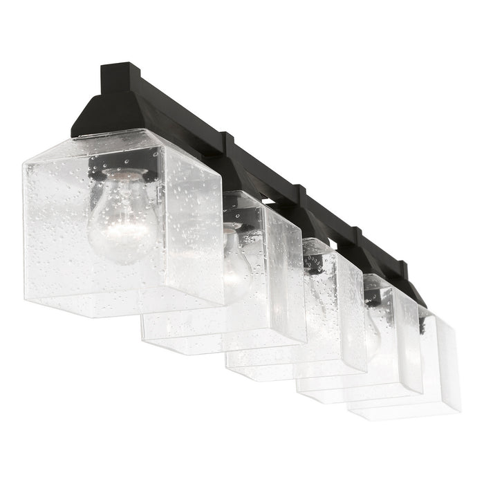 Livex Lighting 10385-04 Five Light Vanity Sconce, Black