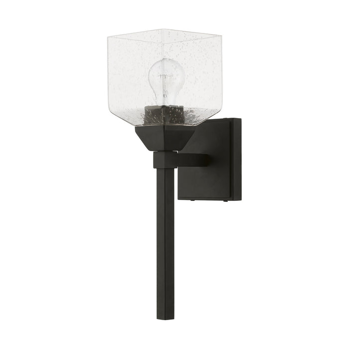 Livex Lighting 10389-04 One Light Vanity Sconce, Black