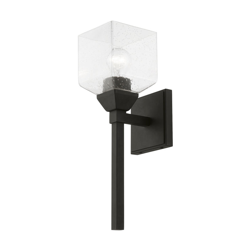 Livex Lighting 10389-04 One Light Vanity Sconce, Black