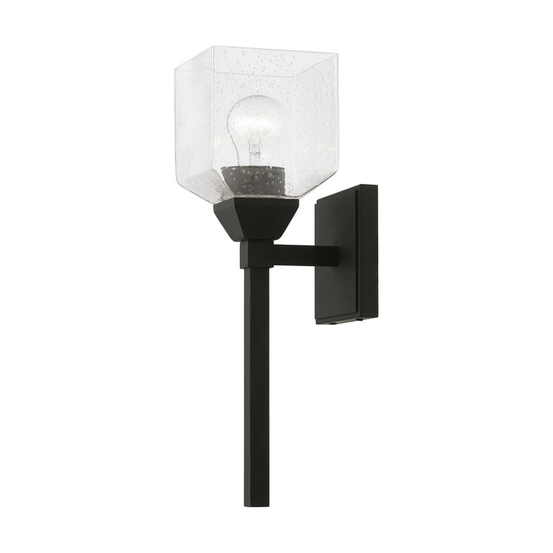 Livex Lighting 10389-04 One Light Vanity Sconce, Black