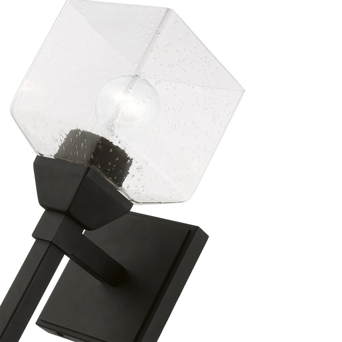 Livex Lighting 10389-04 One Light Vanity Sconce, Black