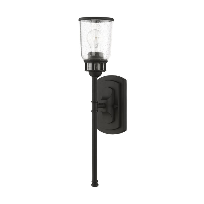Livex Lighting 10511-04 One Light Wall Sconce, Black