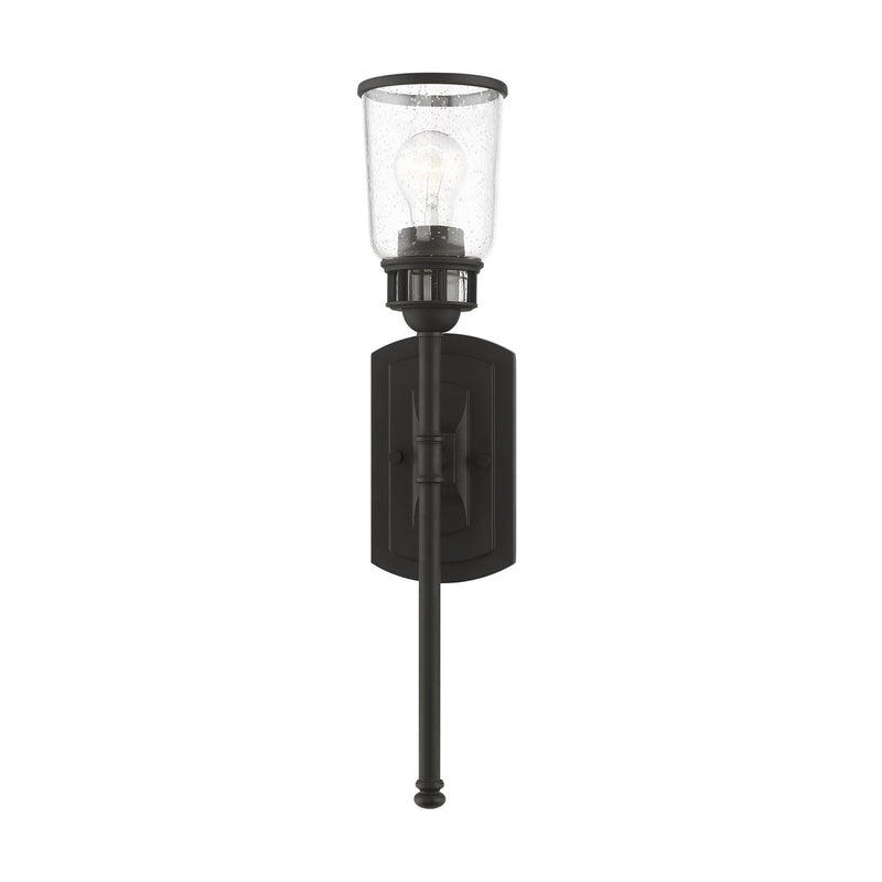 Livex Lighting 10511-04 One Light Wall Sconce, Black