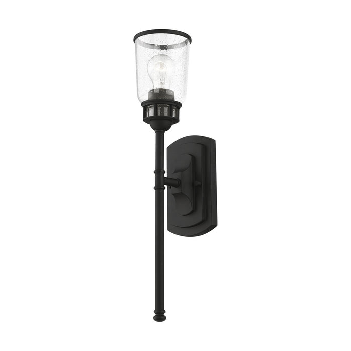 Livex Lighting 10511-04 One Light Wall Sconce, Black