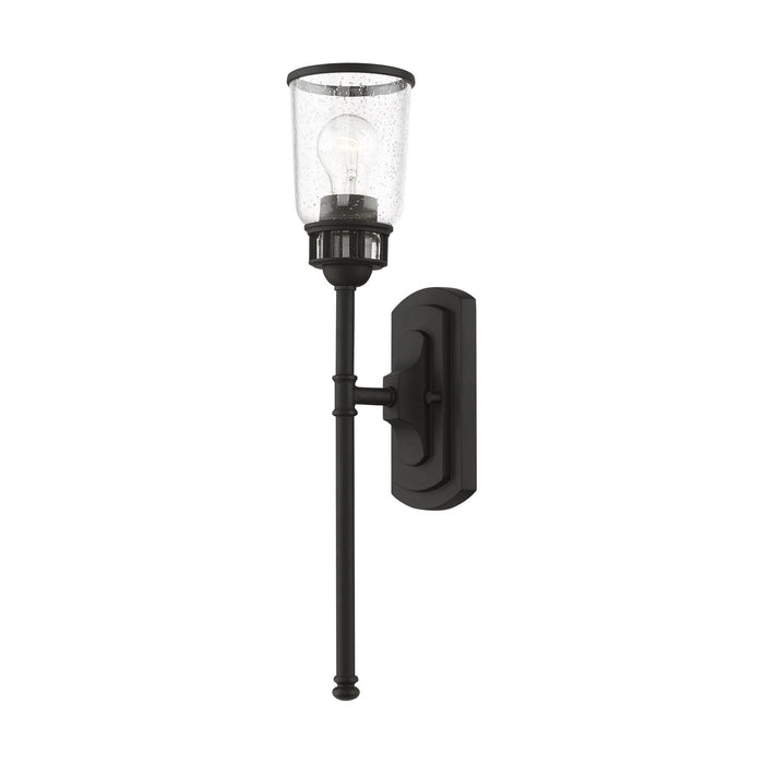 Livex Lighting 10511-04 One Light Wall Sconce, Black
