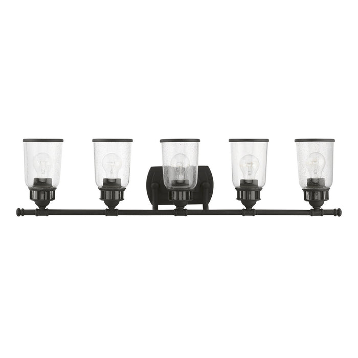 Livex Lighting 10515-04 Five Light Vanity Sconce, Black