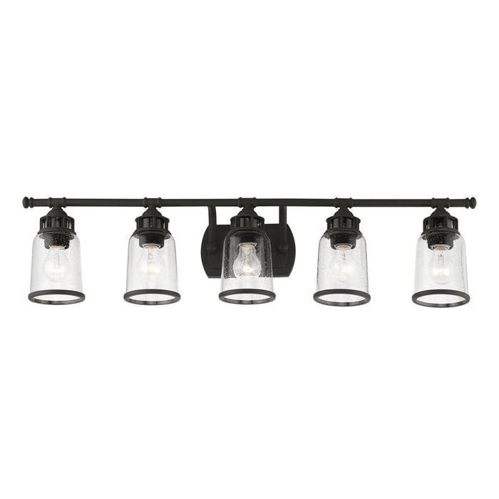 Livex Lighting 10515-04 Five Light Vanity Sconce, Black