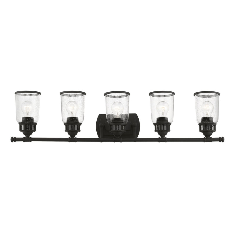 Livex Lighting 10515-04 Five Light Vanity Sconce, Black