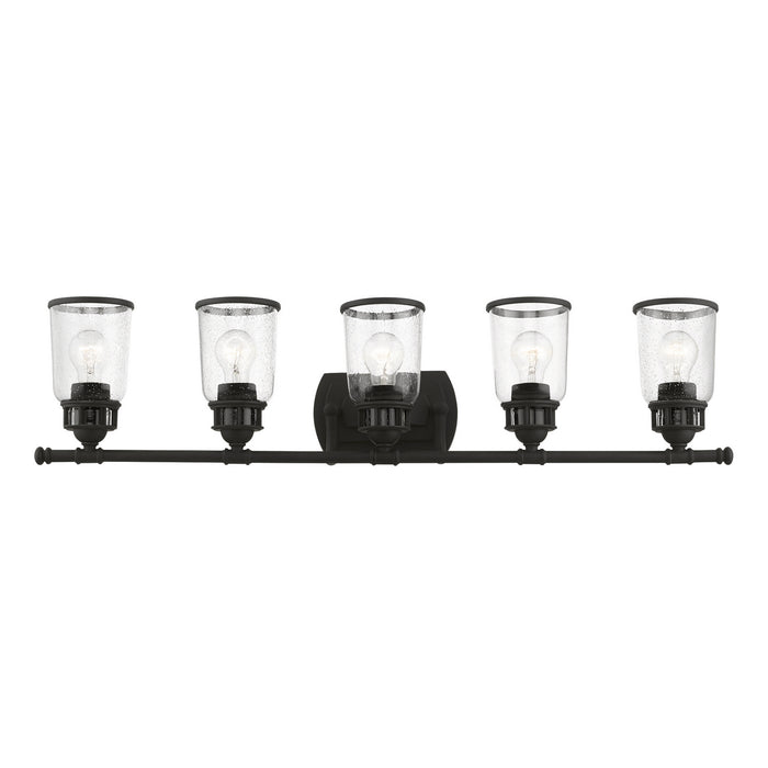 Livex Lighting 10515-04 Five Light Vanity Sconce, Black