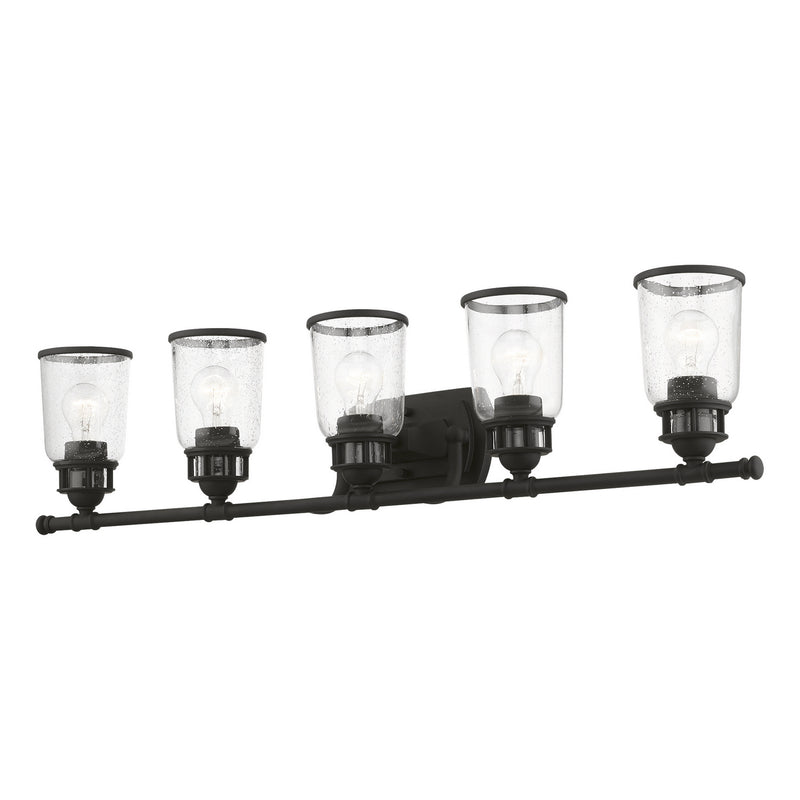 Livex Lighting 10515-04 Five Light Vanity Sconce, Black