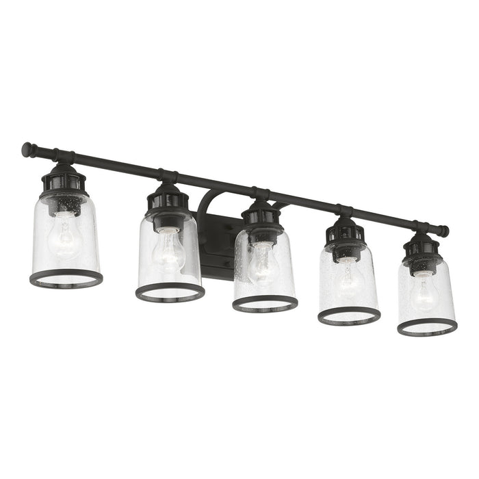 Livex Lighting 10515-04 Five Light Vanity Sconce, Black