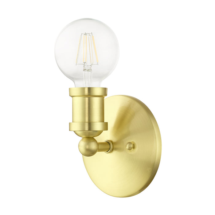Livex Lighting 14420-12 One Light Vanity Sconce, Satin Brass