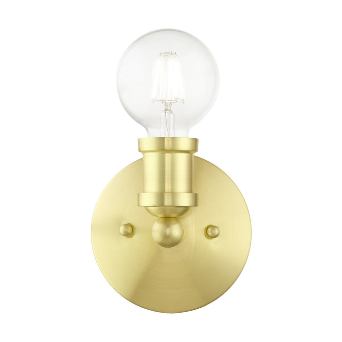 Livex Lighting 14420-12 One Light Vanity Sconce, Satin Brass