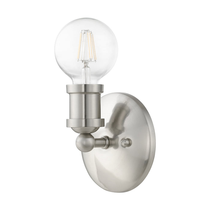 Livex Lighting 14420-91 One Light Vanity Sconce, Brushed Nickel