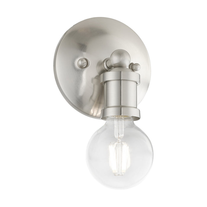 Livex Lighting 14420-91 One Light Vanity Sconce, Brushed Nickel