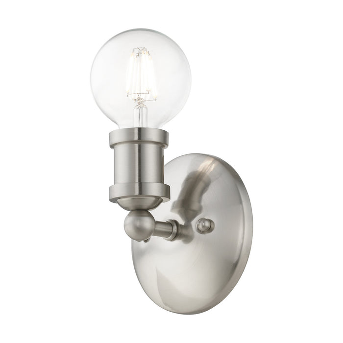 Livex Lighting 14420-91 One Light Vanity Sconce, Brushed Nickel