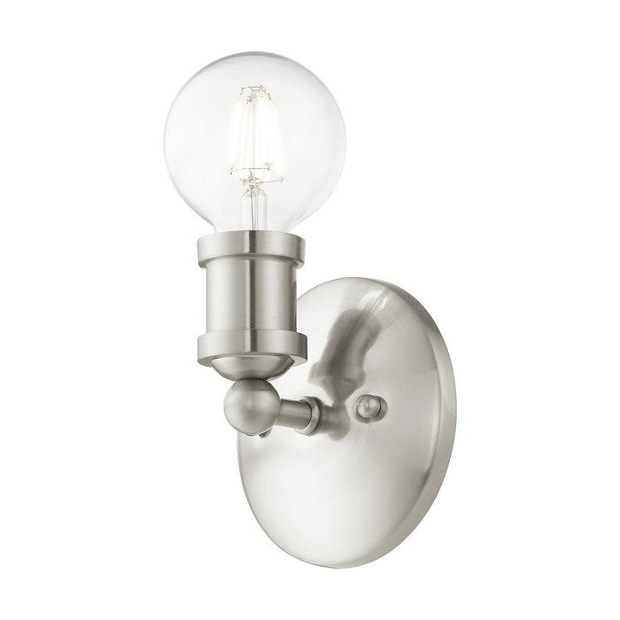 Livex Lighting 14420-91 One Light Vanity Sconce, Brushed Nickel