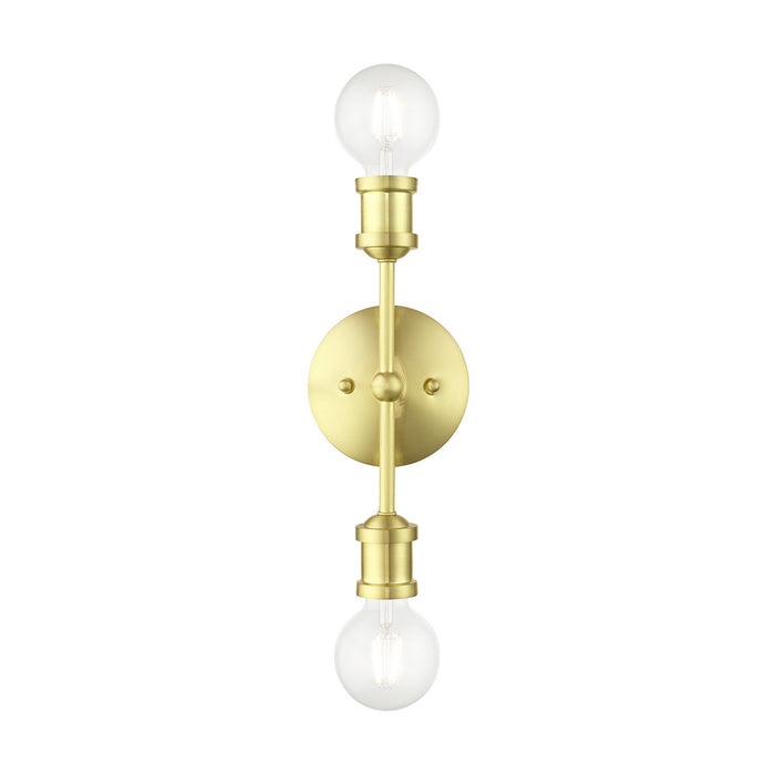 Livex Lighting 14422-12 Two Light Vanity Sconce, Satin Brass
