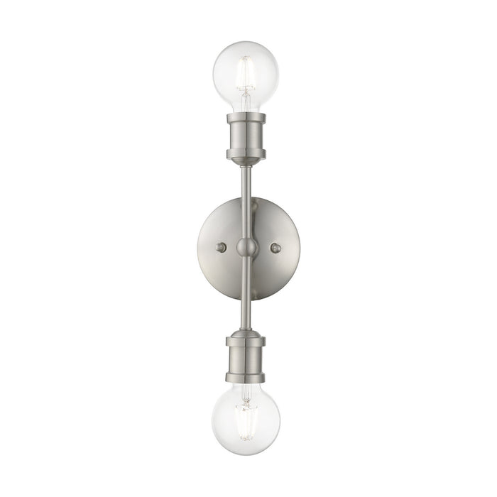 Livex Lighting 14422-91 Two Light Vanity Sconce, Brushed Nickel