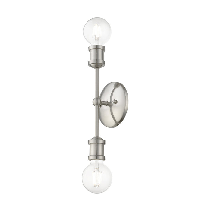 Livex Lighting 14422-91 Two Light Vanity Sconce, Brushed Nickel