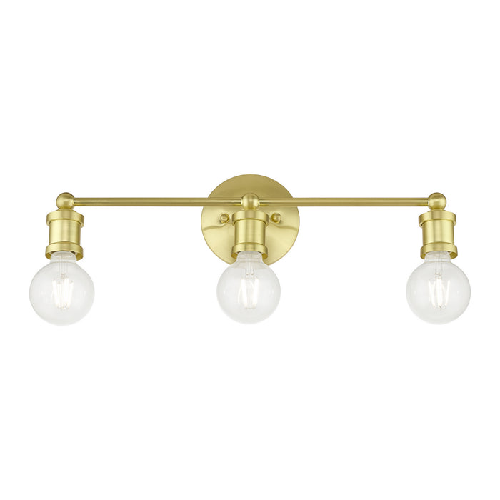 Livex Lighting 14423-12 Three Light Vanity Sconce, Satin Brass