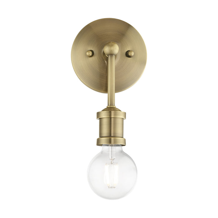 Livex Lighting 14429-01 One Light Vanity Sconce, Antique Brass