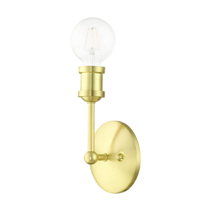 Livex Lighting 14429-12 One Light Vanity Sconce, Satin Brass